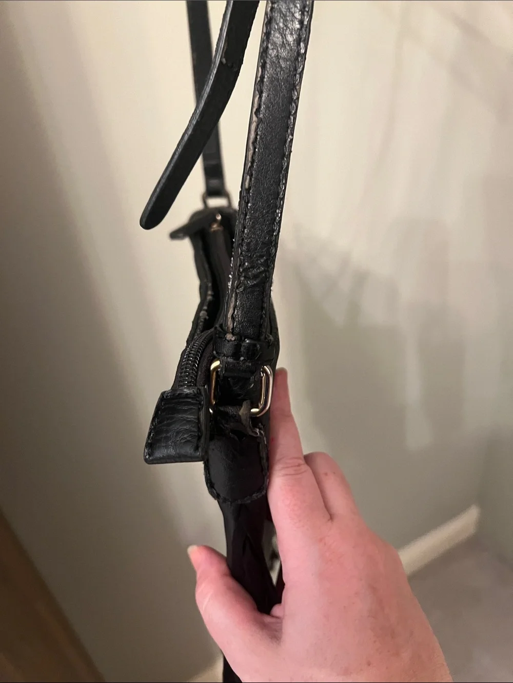 Black Fringe Crossbody Bag with Adjustable Strap